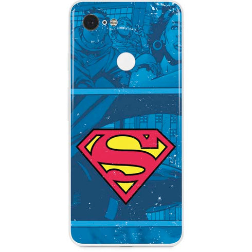 DC Comics Superman Logo Background Pattern Google Pixel 3 Skin